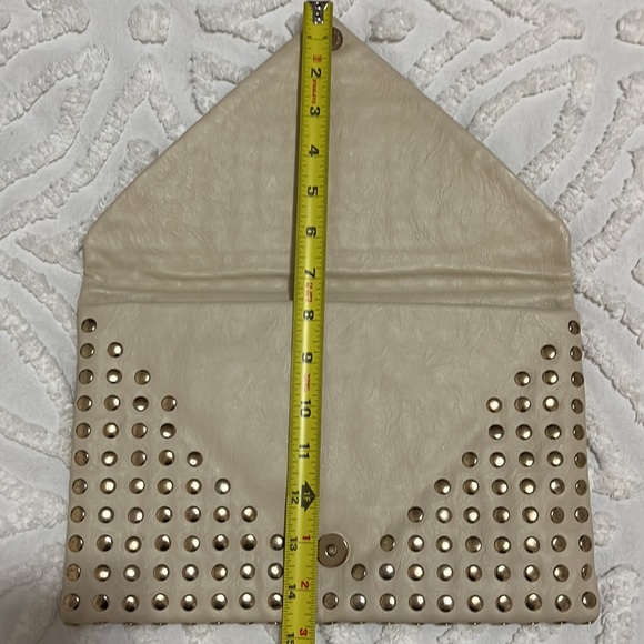 Zara Cream Clutch with Metal Studs - Picture 10 of 11